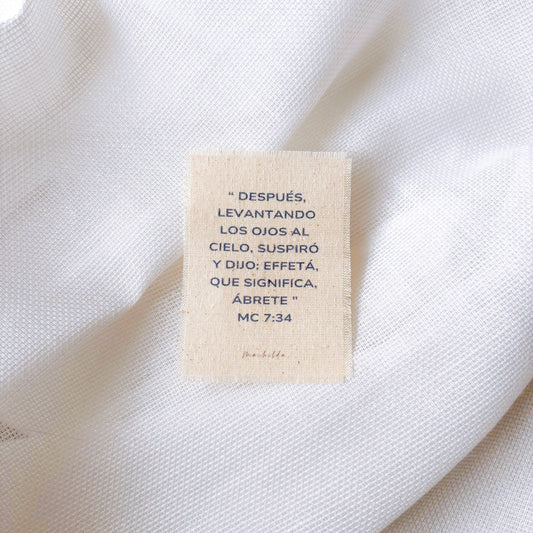 Frase Effetá en tela